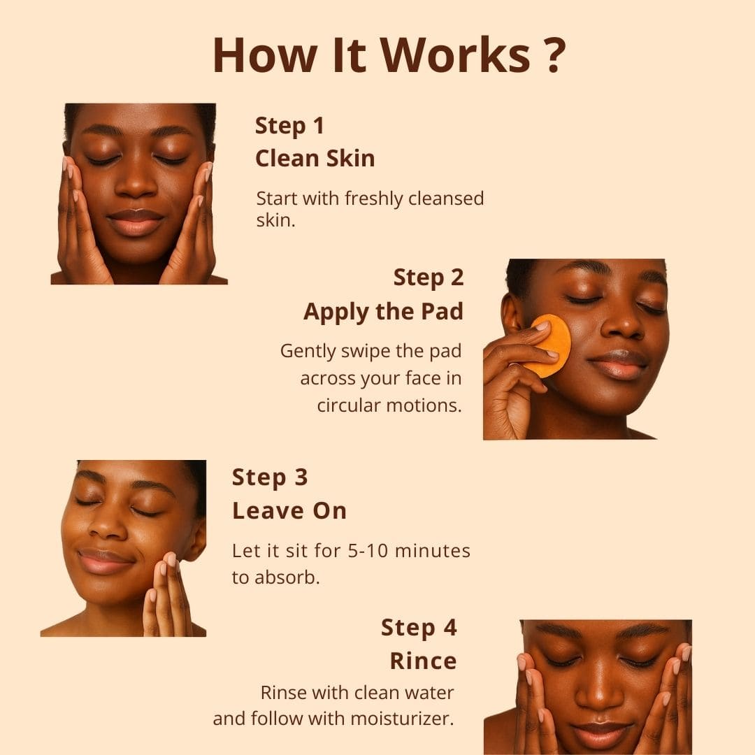 Brightening Pads with Turmeric and Kojic Acid